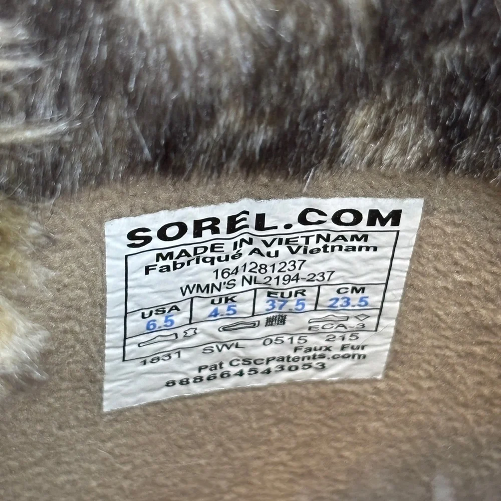 Sorel Tofino Womens 6.5 Brown Leather Faux Fur Waterproof Winter Boots NL2194237